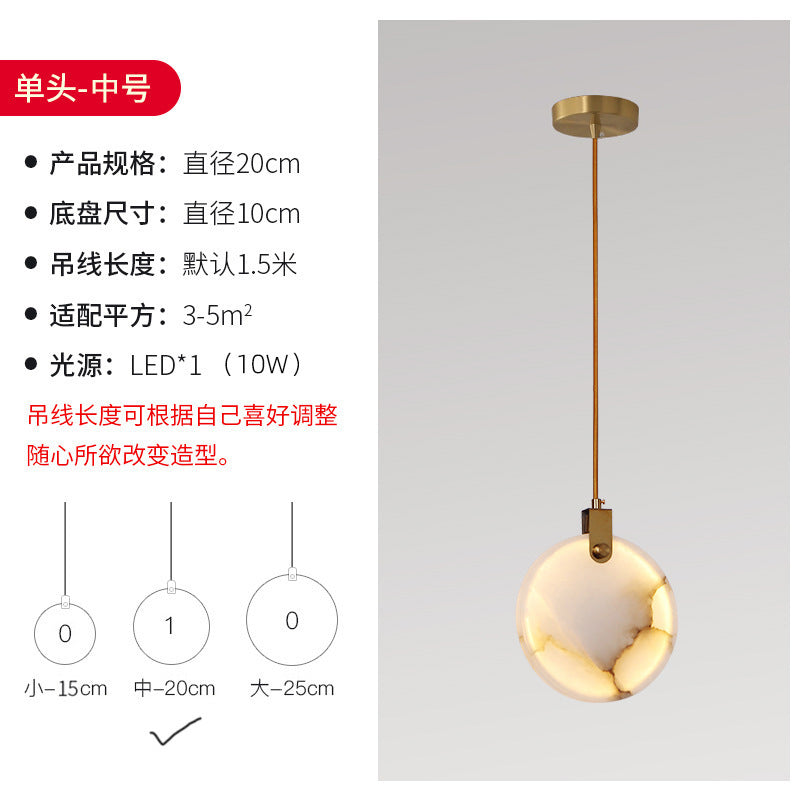 Accessible luxury all-copper spanish marble living room chandelier new chinoiserie round cake restaurant duplex house courtyard rotate staircase