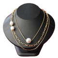 wholesale imitation pearl necklaces, baroque style three-in-one necklaces, niche pearl necklaces