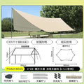 Outdoor canopy vinyl thickened and enlarged octagonal camping style tent picnic camp rainproof and sunproof portable awning