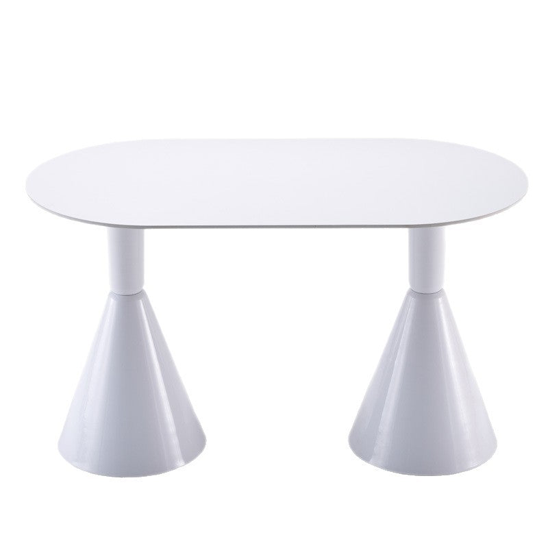 Rock slab dining table french cream style internet celebrity dining table manufacturer personalized simple small apartment rental house holy grail table