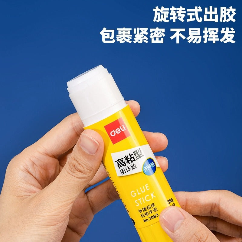 Deli stationery solid glue has good stickiness PVP8g15g20g 36g white solid glue student handmade glue stick