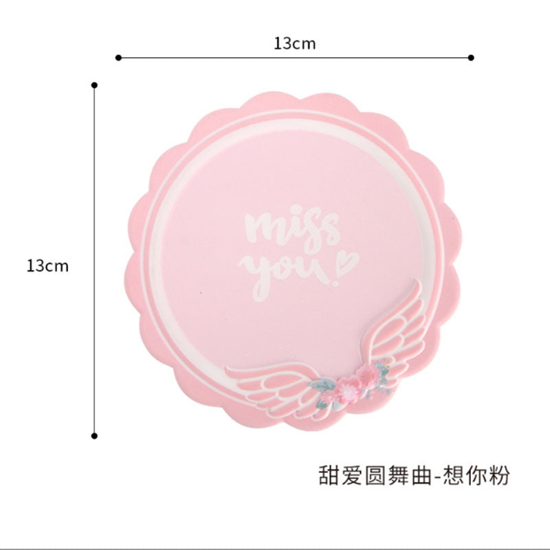 Car anti-slip mat pvc silicone coaster heat insulation pad decorative car creative cartoon interior center console organizer