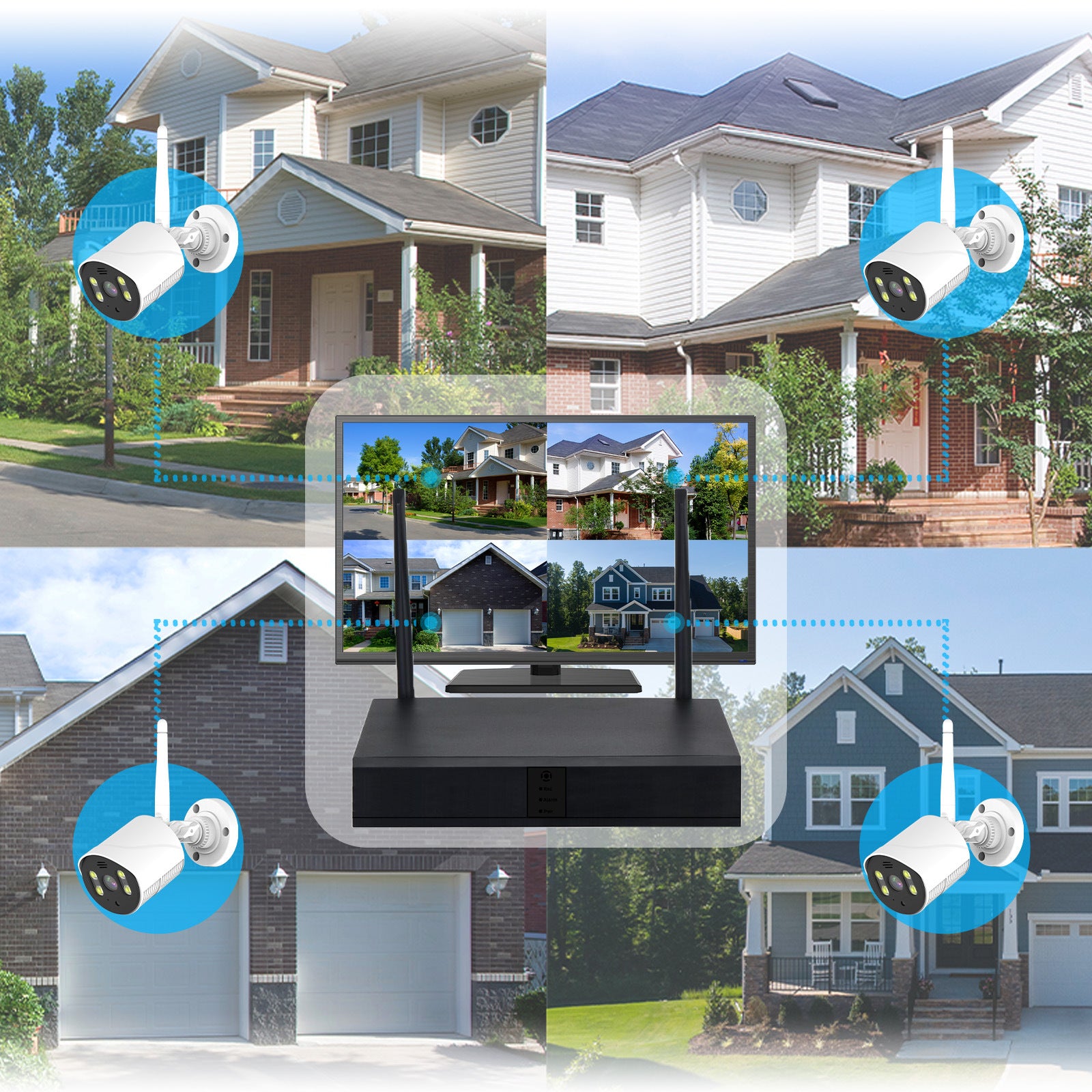 Factory direct sales NVR surveillance set CCTV wireless camera,   explosion hard disk video recorder set