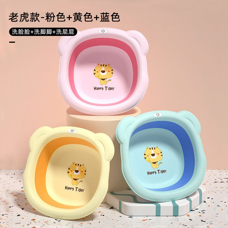 Baby foldable washbasin can be hung footbath newborn kids wash butt special baby for home small basin