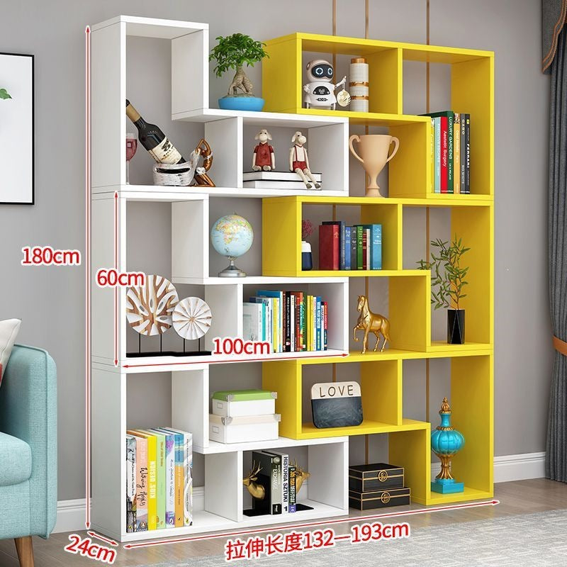 Free shipping casual combination bookshelf bookcase creative corner bedroom floor-standing simple storage rack partition display rack entrance