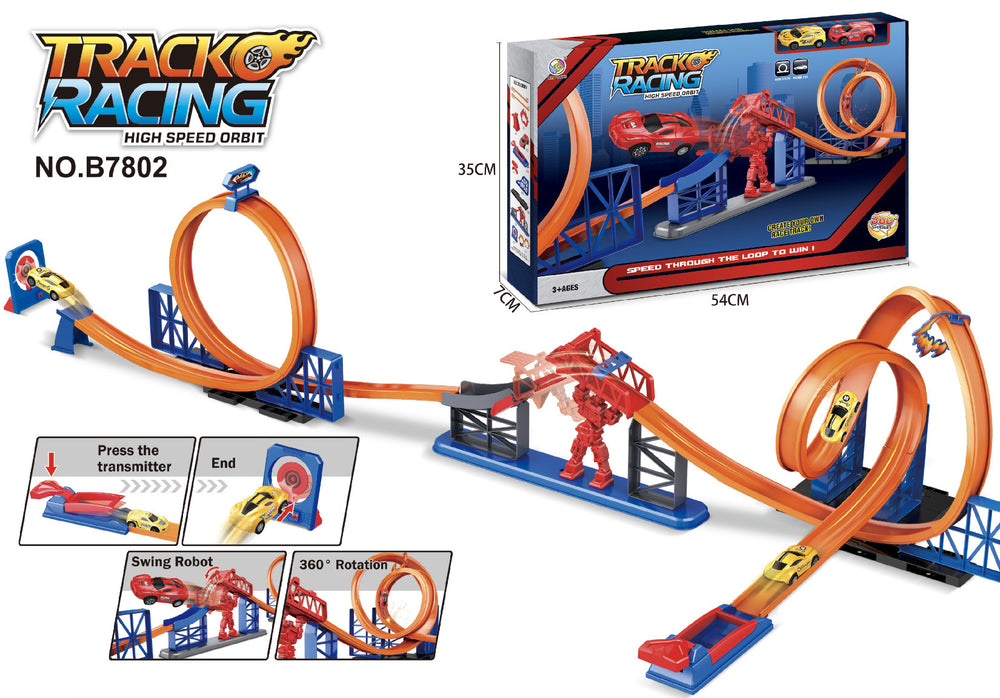 new arrival pull-back sports car puzzle assemble building blocks racing track diy track car kids toys amazon