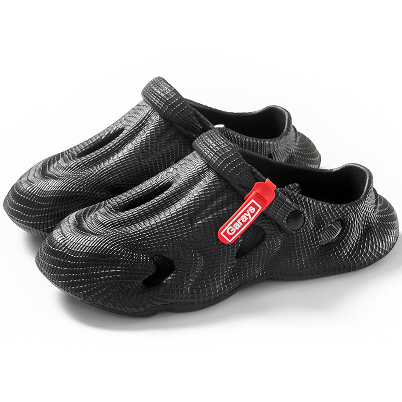 eva clogs men's summer new slippers men's outdoor non-slip shit-stepping toe-cap beach shoes for men