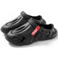 Black - coconut clogs - with red tag