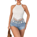 Aliexpress women's foreign trade bohemian tassel tank top - new summer short sleeveless slim fit top