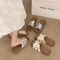 Casualthick sole sandals women's new arrival woven frenchfashionelegantcasual one-line beach soft bottom slippers for women