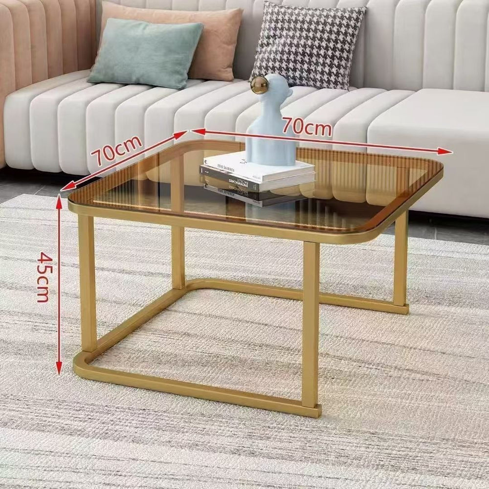 Modern minimalist extendable coffee table, luxury home rock slab coffee table, minimalist small apartment square modular coffee table