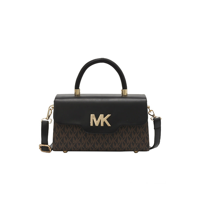 Women's bag 2025 new style shoulder chain crossbody color block fashionable textured large capacity factory direct small square bag