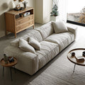 Linen fabric down sofa italian wabi-sabi style minimalist modular sofa set four-seater straight row sofa removable and washable