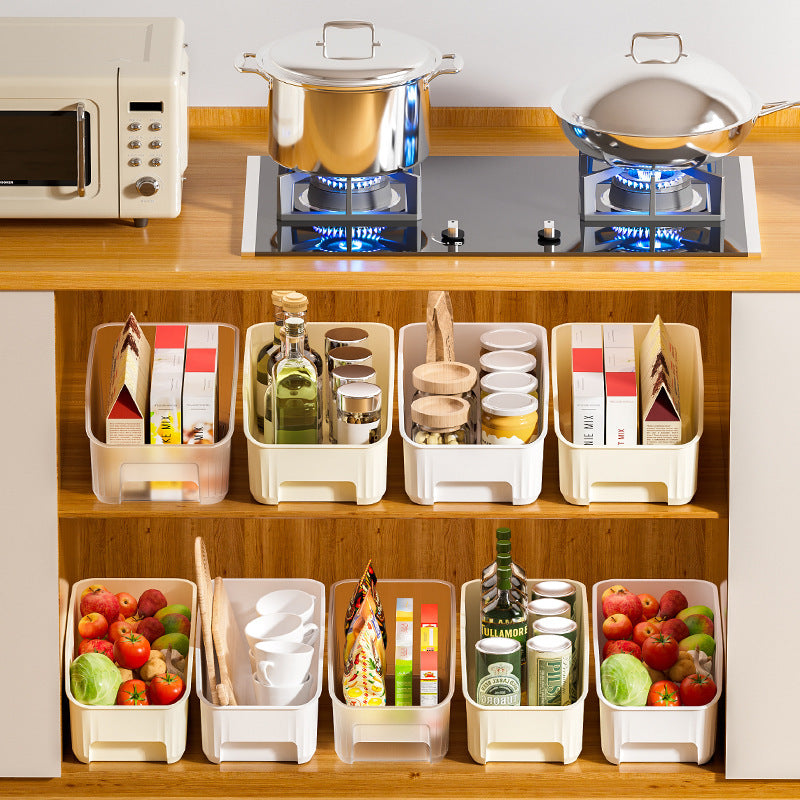 Large capacity kitchen seasoning refrigerator sundries storage box fruit and vegetable finishing storage box food grade drawer storage basket