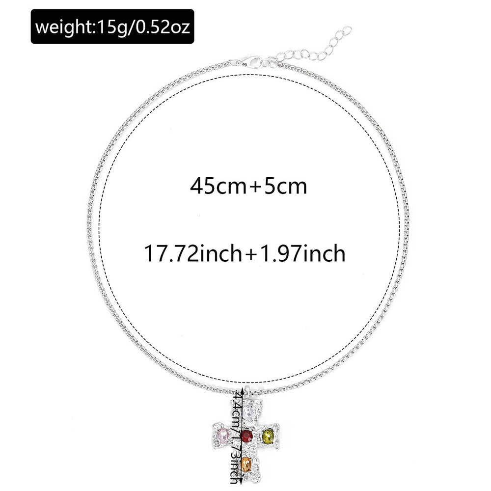 Sweet cool cross necklace wholesale fashionniche styleclassyfashion lava asymmetrical metal cold style necklace