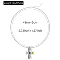 Sweet cool cross necklace wholesale fashionniche styleclassyfashion lava asymmetrical metal cold style necklace