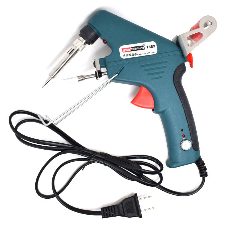 120W solder gun electric soldering iron manual tin delivery tin soldering pen household constant temperature solder gun tin 80W adjustable temperature