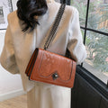2024 spring/summer new fashion crocodile-embossed small square bag - minimalist, versatile shoulder bag, handbag, and crossbody bag for women