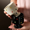 Niche styleins creative stylish ceramic handle cup retro high-looking office coffee cup afternoon tea goblet
