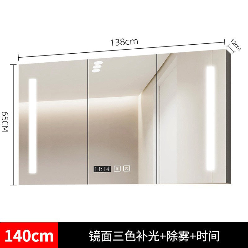Smart bathroom mirror cabinet, separate wall-mounted bathroom with light, vanity mirror, bathroom mirror with rack storage