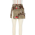 "vip exclusive" cross-border e-commerce source factory: european and american style camouflage slit patchwork mini skirt