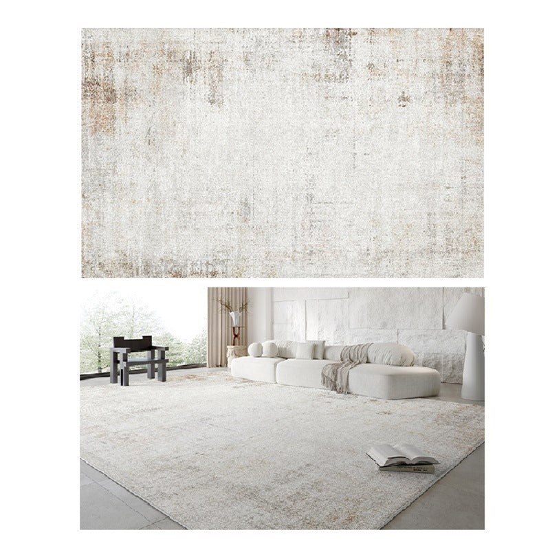 Carpet living room no-wash and wipeable accessible luxury italian normcorecasual gray sofa coffee table floor mat full floor large area