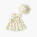 Girls' summer dress: new korean style baby girl's printed dress with doll collar, pure cotton summer dress for little girls