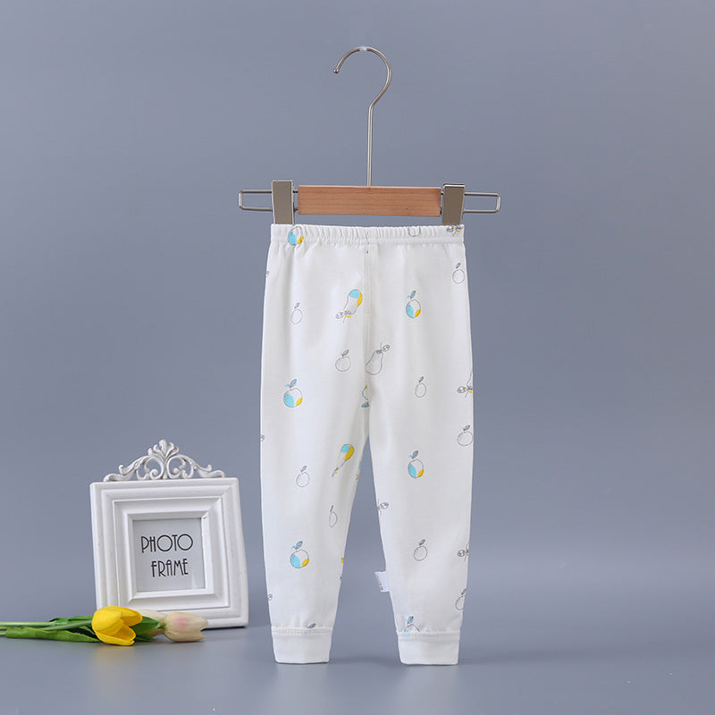 Baby long johns newborn baby pure cotton open crotch pants girl spring & fall thin inner wear single boy bottom pants