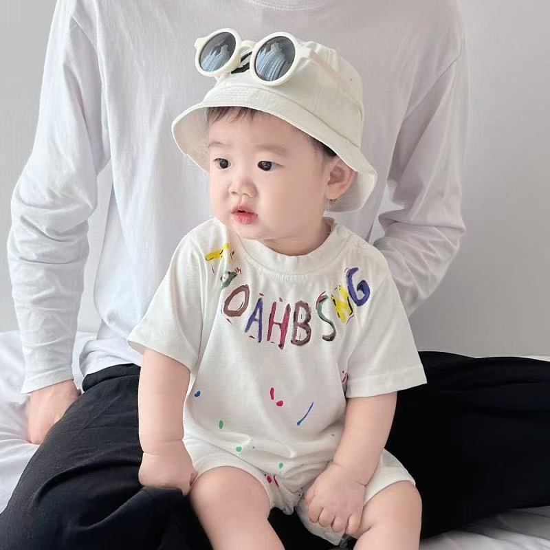 Boys' summer outfit set: trendy baby short-sleeve clothing,  new style, stylish kids' casual summer lightweight romper