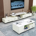 Four drawers + 1.2x50 coffee table right angle full warm white model