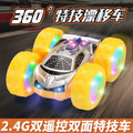 spider double-sided stunt drift car four-wheel drive off-road climbing light stunt rotate remote control car kids toy