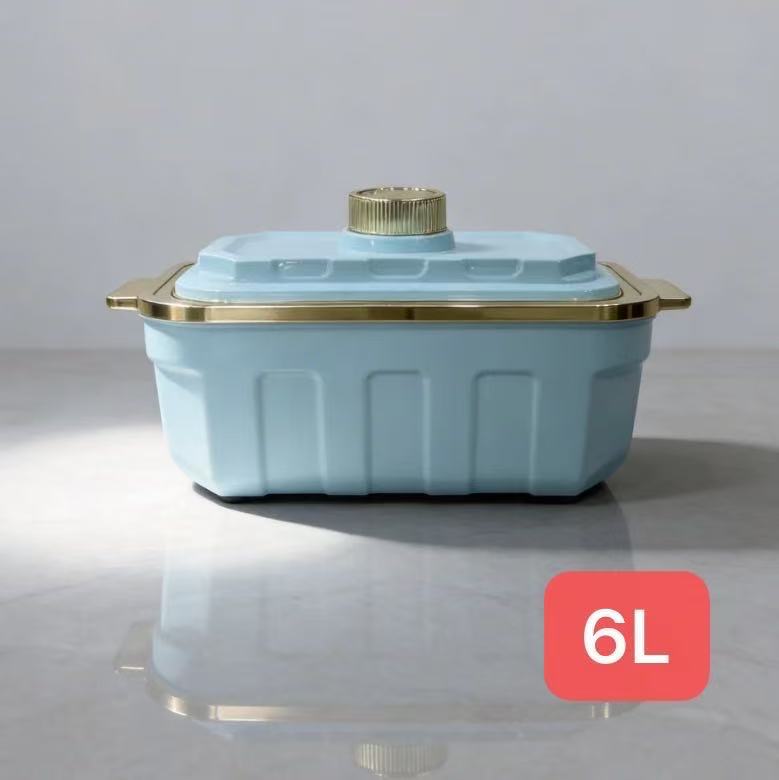 New food warmer new arrivalexport large capacity knob type insulated lunch box 5l-6l insulated tableware 2pcs