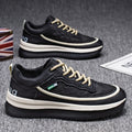 Thick sole travel men's shoes winter black waterproof leather work safety shoes men's running non-slip sports dad shoes