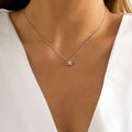 European and american cross-border new jewelry: fashionable and minimalist stainless steel star necklace for women - unique and versatile five-pointed star pendant