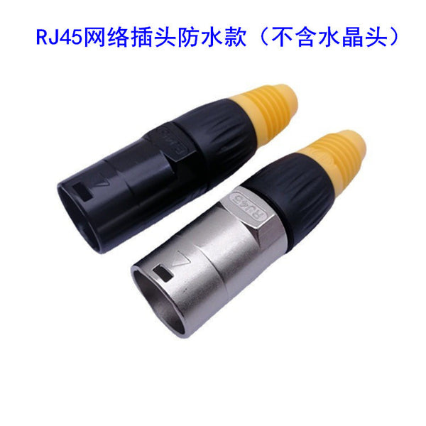Waterproof RJ45 aviation network cable plug, connector LED display signal plug does not contain crystal head