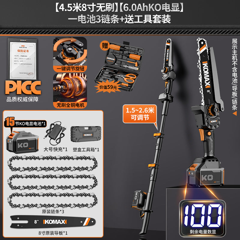 Electric saw for homesmall handheld electric saw outdoor logging electric chain saw lithium battery rechargeable one-handed saw tree saw handy gadget