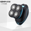 8w electric shaver with washable floating head, razor, battery life indicator, led display, rotary shaving, wet & dry use