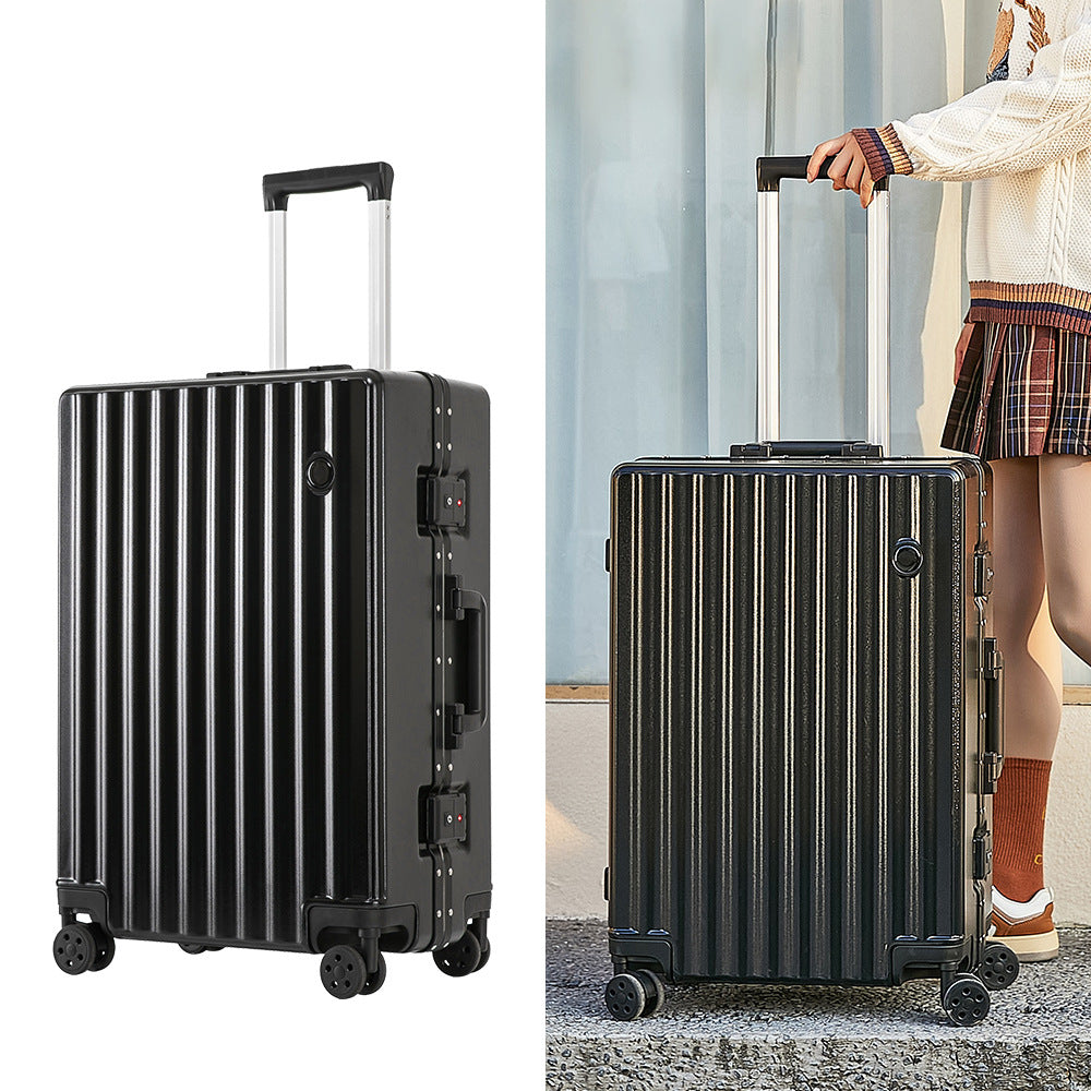 Customized aluminum frame trolley case 20 inch universal wheel suitcase Internet celebrity ins suitcase Female student password box