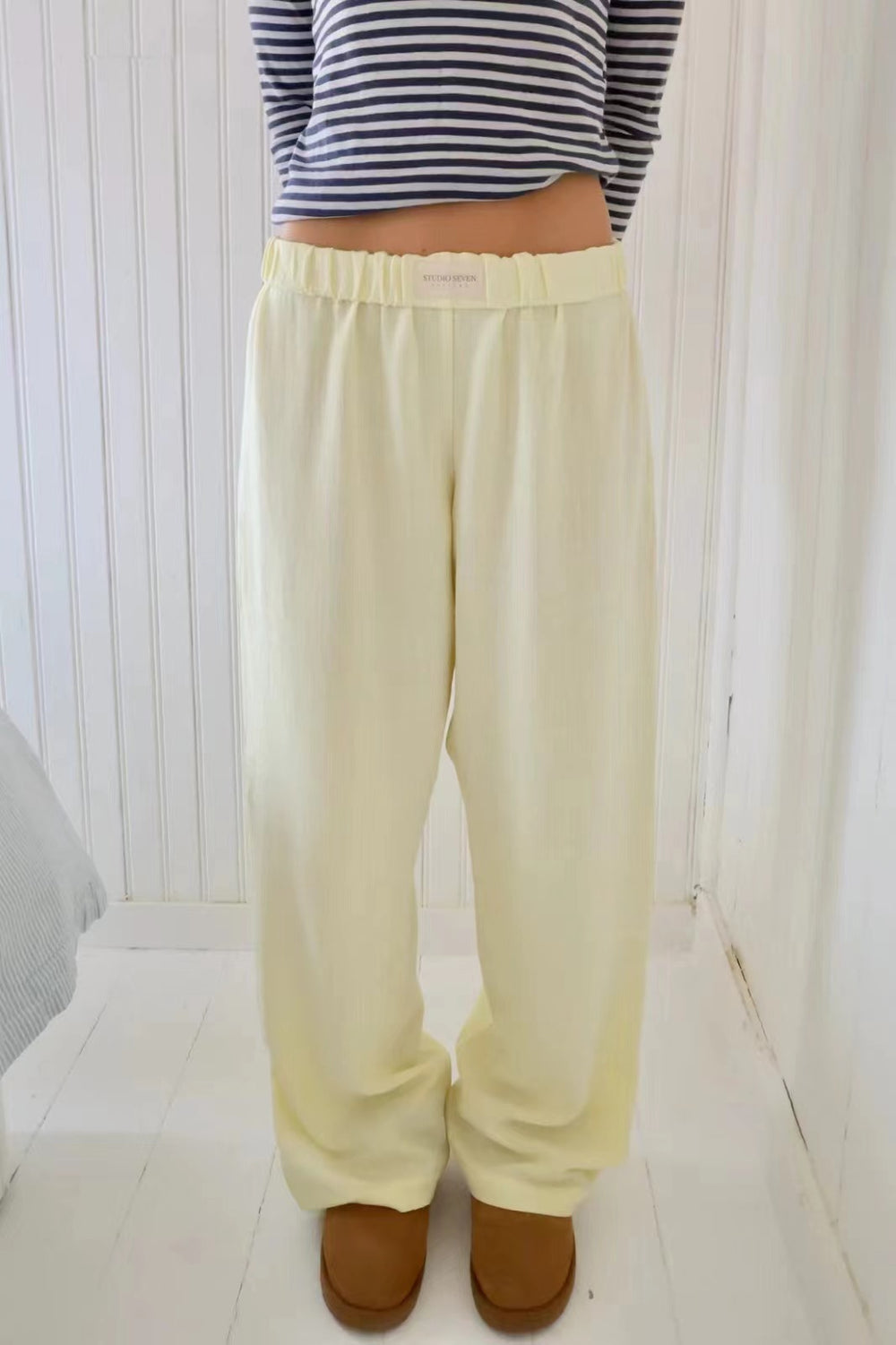 2024 new amazon women's striped wide-leg pants - casual street style, trendy ins fashion, loose fit, high-waisted trousers