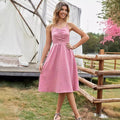 In stock - 91192# european & american  casual dress - women's elegant sexy spaghetti strap printed floral ladylike dress