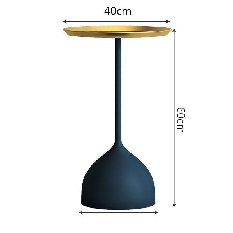 Scandinaviancasual side table small apartment iron small round table cream style for home small coffee table bedside small bedside table no