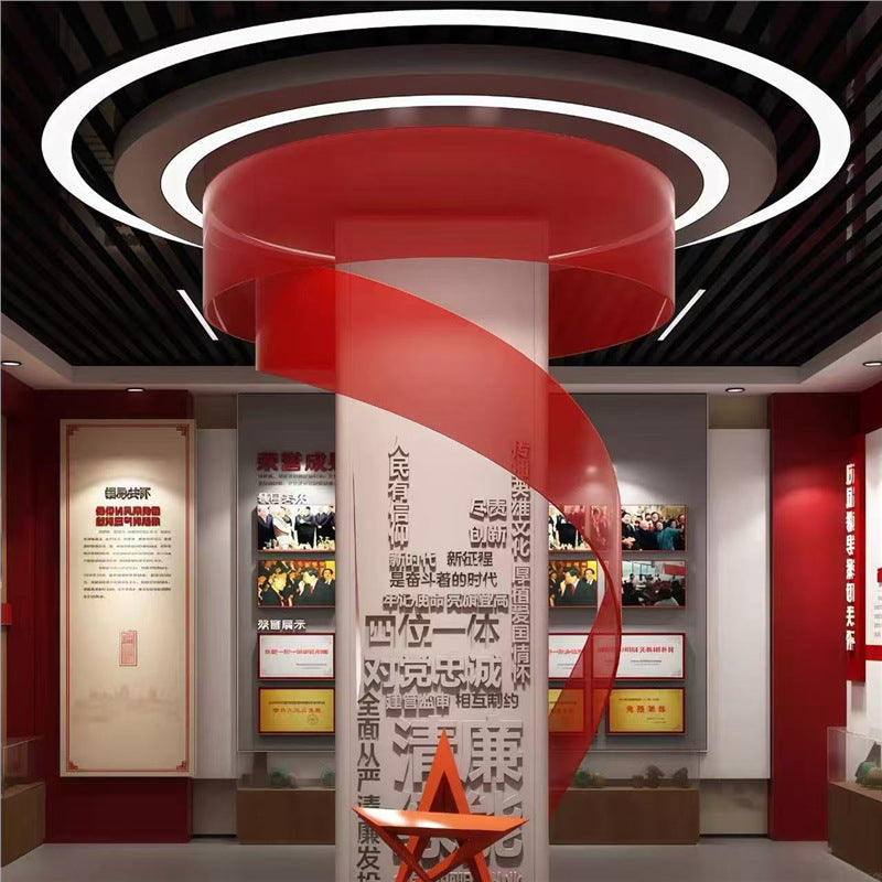 New chinoiserie chandelier uv streamer printing lobby hotel banquet hall shape art luminous sales department decorative chandelier