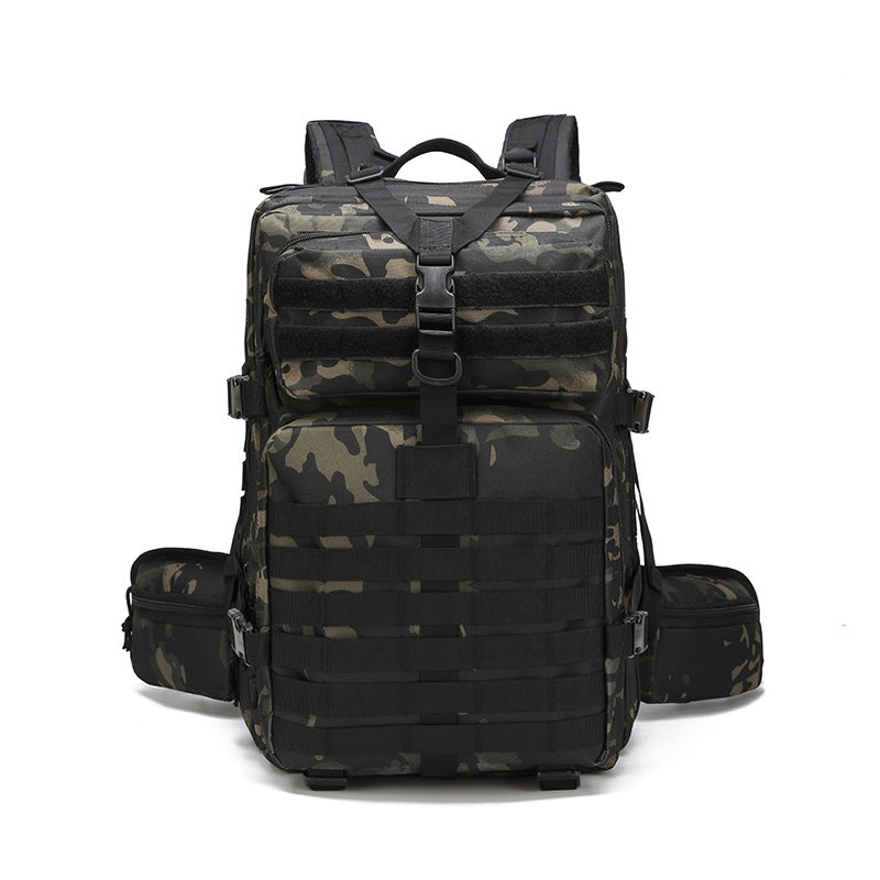 Outdoor Tactical Backpack Attack Bag Large Capacity Travel Backpack Anti-splashing Water-resistant Wear-resistant Hiking Bag Three-level Bag Male