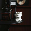 High-value, affordable luxury ceramic fruit fork & jar set - sunflower & bear design, stainless steel fruit forks included