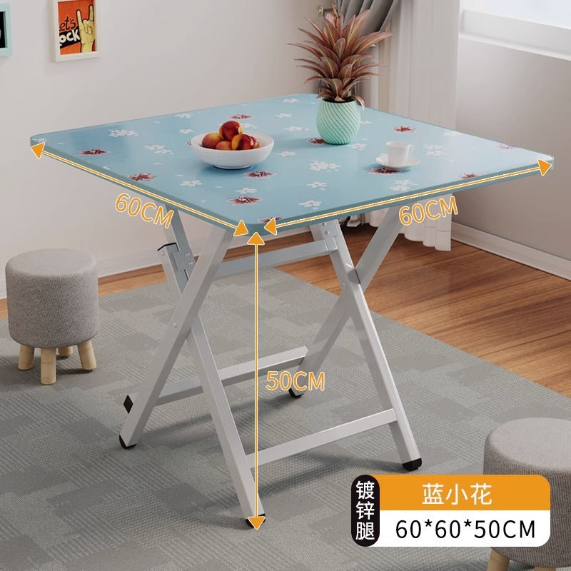 Foldable table dining table for home small table outdoor portable stall small apartment rental house simple dining square table