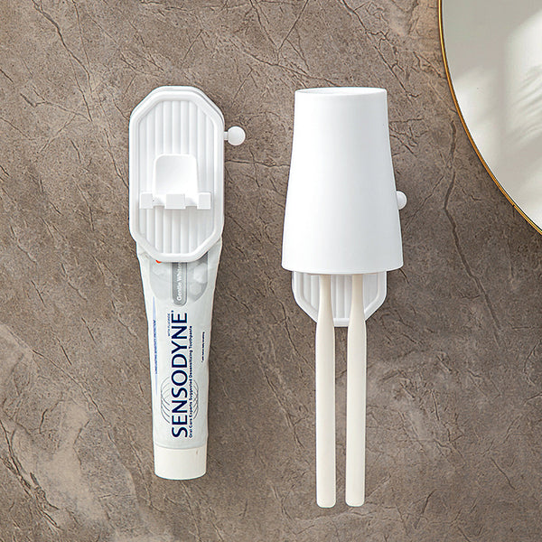 Electric toothbrush rack Wall-mounted mouthwash cup Toothbrush rack No punching suction cup tooth brushing cup rack