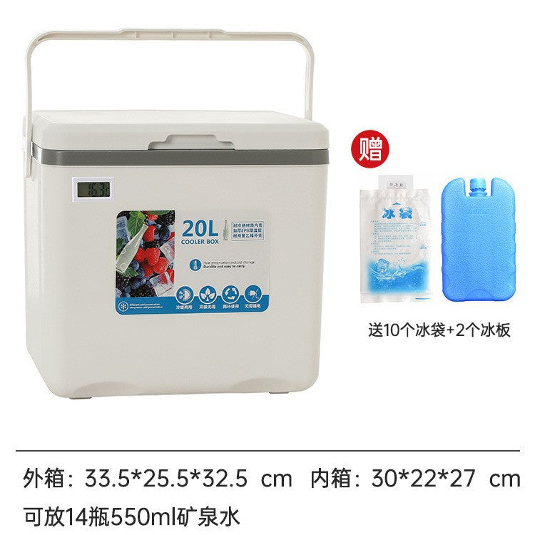 Insulated box outdoor camping picnic ice cube refrigerated car refrigerator commercial cold box stall ice box portable ice bucket
