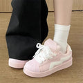 Pink shell toe bread shoes for women ins2026 spring and summer style easiest for match student casualeasiest for matchretro sports sneakers