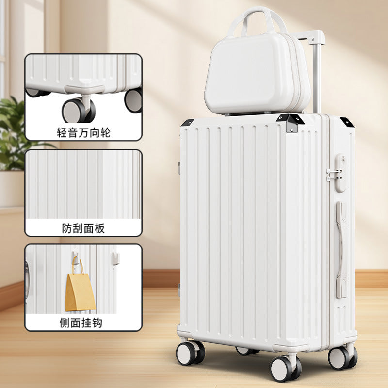 New suitcase 24-inch student trolley suitcase universal silent wheel suitcase large capacity boarding password case