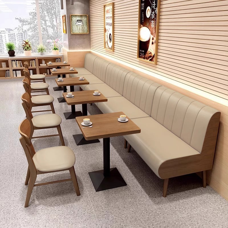Customized creative restaurant tables and chairs Simple milk tea shop Dessert shop Catering commercial table and chair combination Tea house card seat sofa